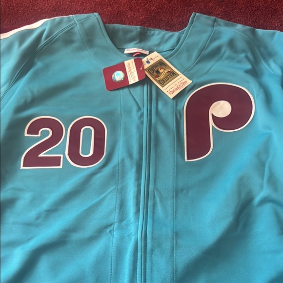 Mitchell & Ness Teal and Purple Kids Jersey - Picture 2 of 3